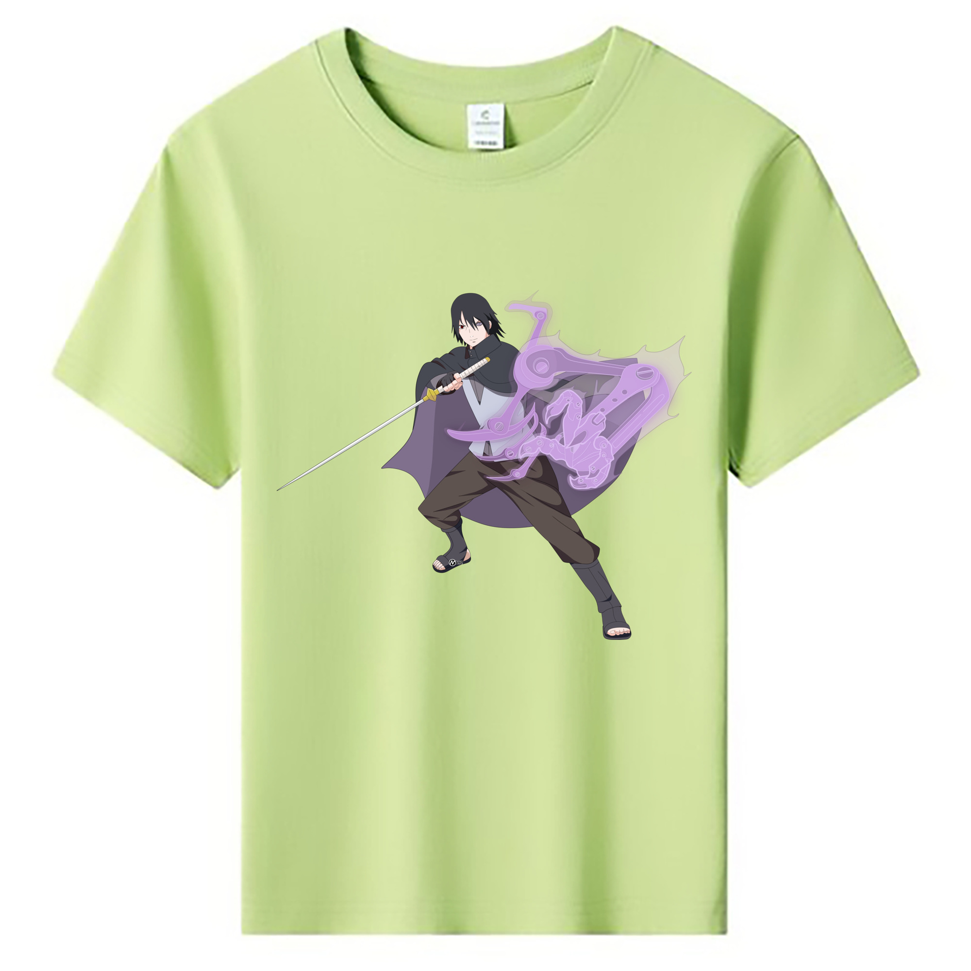 （画像用） NARUTO -ナルト- うちは サスケ Uchiha Sasuke 綿100％キッズTシャツ（フロントプリント）